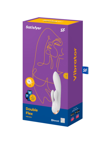 SATISFYER - DOUBLE FLEX VIBRADOR APP BLANCO