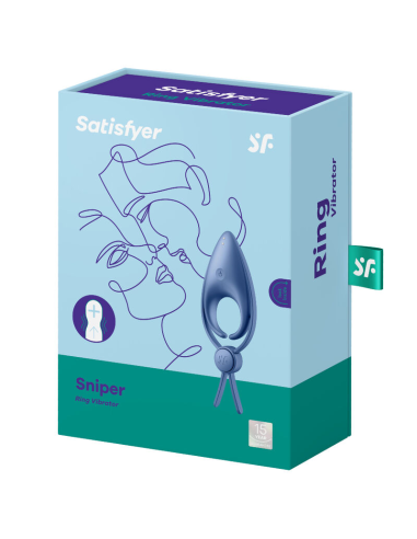 SATISFYER - SNIPER ANILLO VIBRADOR AZUL