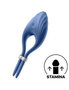 SATISFYER - DUELIST ANILLO VIBRADOR AZUL