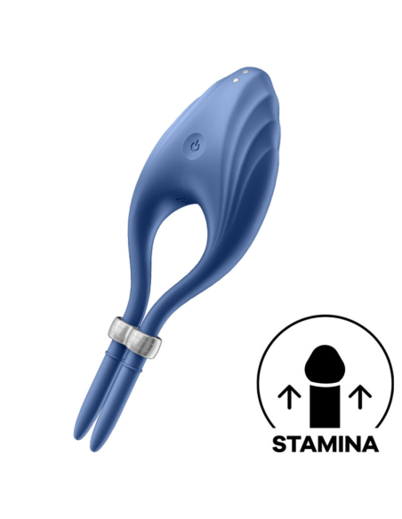 SATISFYER - DUELIST ANILLO VIBRADOR AZUL