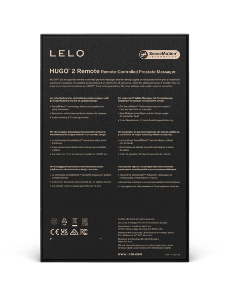LELO - HUGO 2 MASAJEADOR DE PROSTATA CONTROL REMOTO VERDE