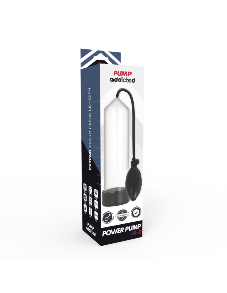 PUMP ADDICTED - BOMBA ERECCIÓN RX3 TRANSPARENTE