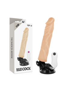BASECOCK - VIBRADOR REALÍSTICO CONTROL REMOTO NATURAL 21 CM -O- 4 CM