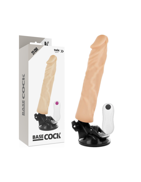 BASECOCK - VIBRADOR REALÍSTICO CONTROL REMOTO NATURAL 21 CM -O- 4 CM