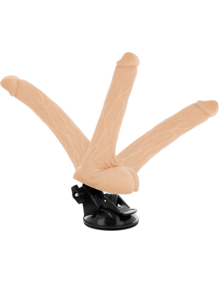 BASECOCK - VIBRADOR REALÍSTICO ARTICULABLE CONTROL REMOTO NATURAL 18.5 CM -O- 4 CM