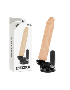 BASECOCK - VIBRADOR REALÍSTICO CONTROL REMOTO NATURAL 21 CM -O- 4 CM