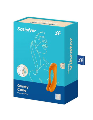 SATISFYER - CANDY CANE VIBRADOR DEDO NARANJA