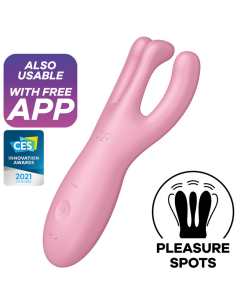 SATISFYER - THREESOME 4 VIBRADOR APP ROSA