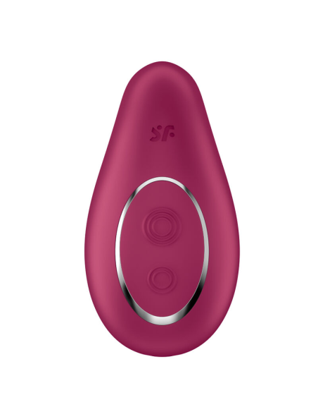 SATISFYER - DIPPING DELIGHT VIBRADOR LAY-ON ROJO