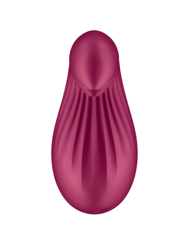 SATISFYER - DIPPING DELIGHT VIBRADOR LAY-ON ROJO