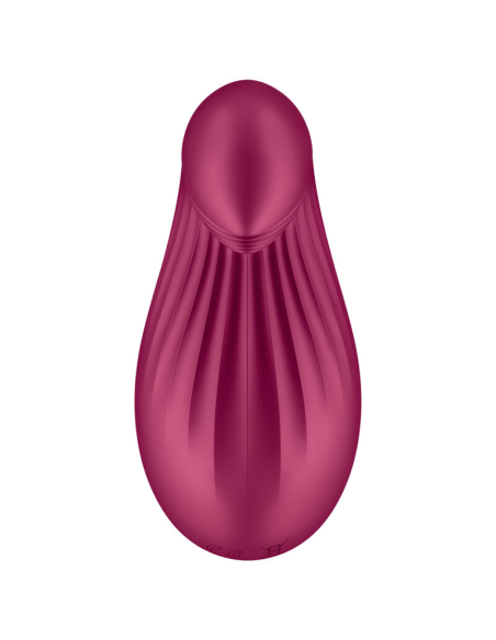 SATISFYER - DIPPING DELIGHT VIBRADOR LAY-ON ROJO