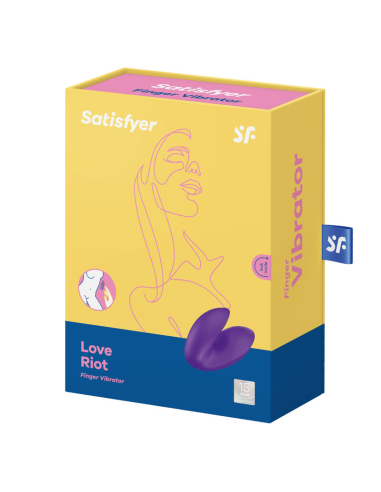 SATISFYER - LOVE RIOT VIBRADOR DEDAL MORADO