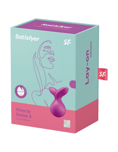 SATISFYER - VIVA LA VULVA 3 VIBRADOR LAY-ON VIOLETA