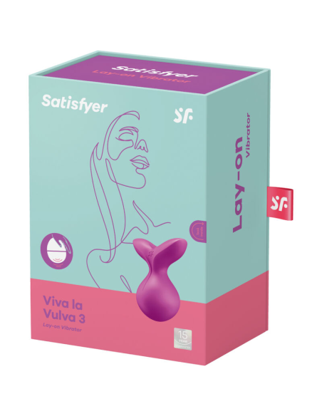 SATISFYER - VIVA LA VULVA 3 VIBRADOR LAY-ON VIOLETA
