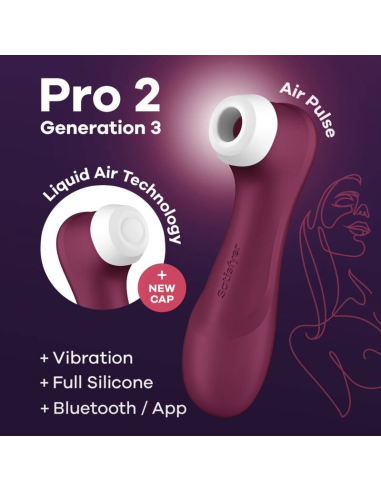 SATISFYER - PRO 2 GENERACIÓN 3 GRANATE BLUETOOTH and APP