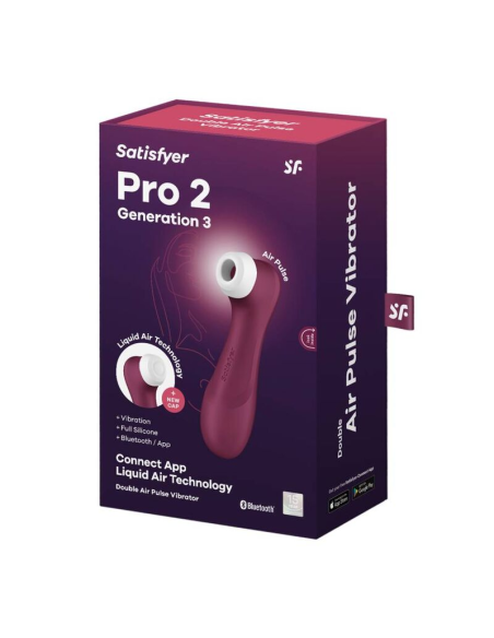 SATISFYER - PRO 2 GENERACIÓN 3 GRANATE BLUETOOTH and APP