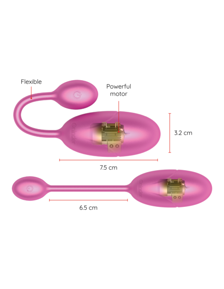 ONINDER - TOKYO HUEVO VIBRADOR ROSA 7.5 X 3.2 CM - APP GRATUITA