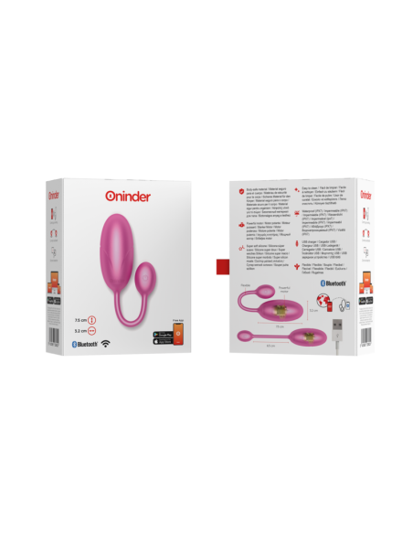 ONINDER - TOKYO HUEVO VIBRADOR ROSA 7.5 X 3.2 CM - APP GRATUITA
