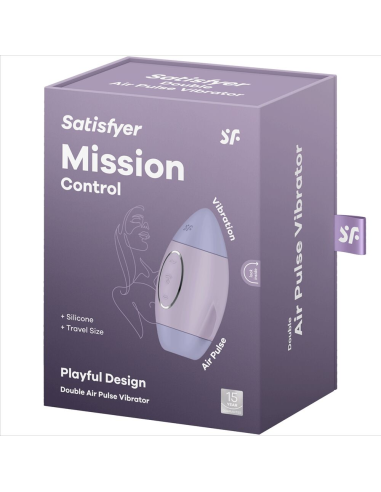 SATISFYER - MISSION CONTROL LILA VIBRADOR PEQUEÑO DE DOBLE IMPULSO