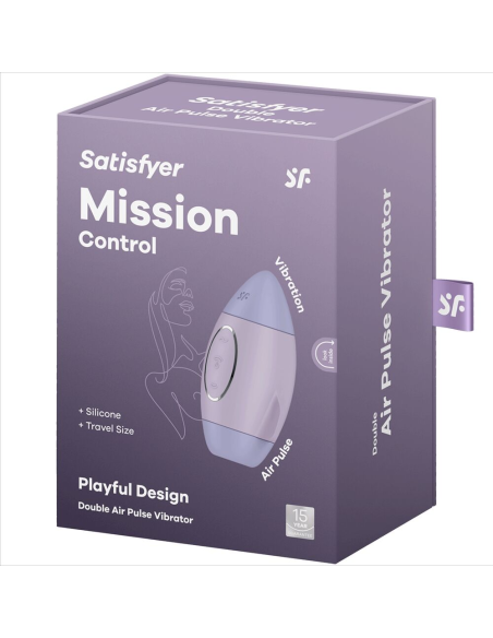 SATISFYER - MISSION CONTROL LILA VIBRADOR PEQUEÑO DE DOBLE IMPULSO
