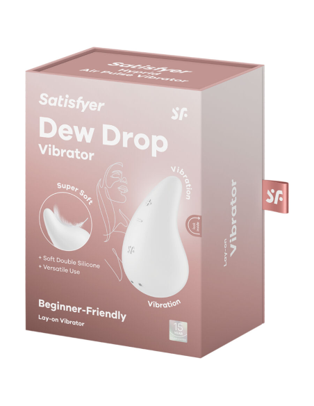 SATISFYER - DEW DROP VIBRADOR LAY-ON BLANCO