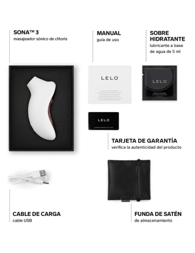 LELO - SONA 3 MASAJEADOR SÓNICO DE CLÍTORIS BLANCO