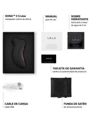 LELO - SONA 3 CRUISE MASAJEADOR SÓNICO DE CLÍTORIS NEGRO