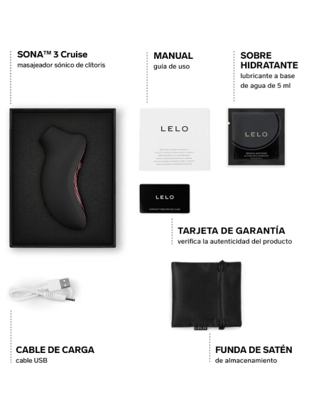 LELO - SONA 3 CRUISE MASAJEADOR SÓNICO DE CLÍTORIS NEGRO