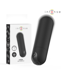 INTENSE - KAREN MINI BALA VIBRADORA 10 MODOS RECARGABLE NEGRO