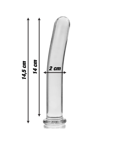 NEBULA SERIES BY IBIZA - MODELO 8 DILDO CRISTAL TRANSPARENTE 14.5 CM -O- 2 CM