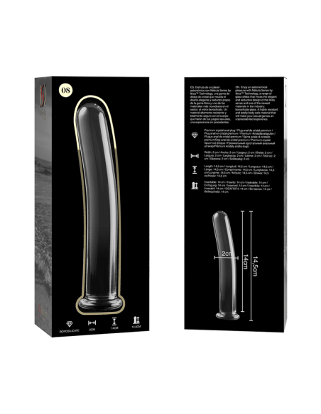 NEBULA SERIES BY IBIZA - MODELO 8 DILDO CRISTAL TRANSPARENTE 14.5 CM -O- 2 CM