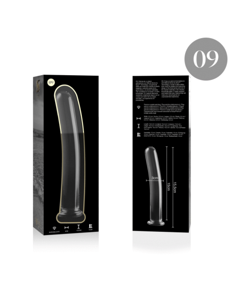 NEBULA SERIES BY IBIZA - MODELO 9 DILDO CRISTAL TRANSPARENTE 15.5 CM -O- 2.5 CM