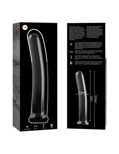 NEBULA SERIES BY IBIZA - MODELO 9 DILDO CRISTAL TRANSPARENTE 15.5 CM -O- 2.5 CM
