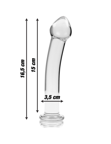 NEBULA SERIES BY IBIZA - MODELO 11 DILDO CRISTAL TRANSPARENTE 16 CM -O- 3 CM