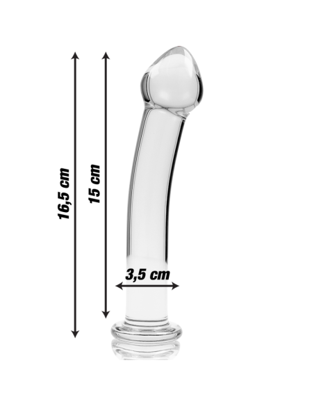 NEBULA SERIES BY IBIZA - MODELO 11 DILDO CRISTAL TRANSPARENTE 16 CM -O- 3 CM