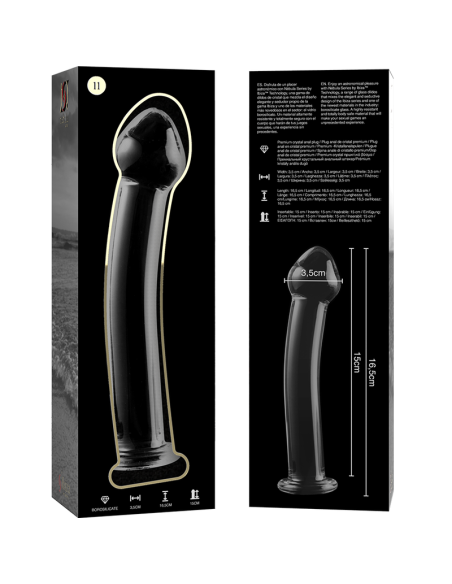 NEBULA SERIES BY IBIZA - MODELO 11 DILDO CRISTAL TRANSPARENTE 16 CM -O- 3 CM
