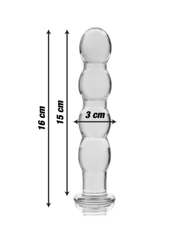 NEBULA SERIES BY IBIZA - MODELO 10 DILDO CRISTAL TRANSPARENTE 16.5 CM -O- 3.5 CM