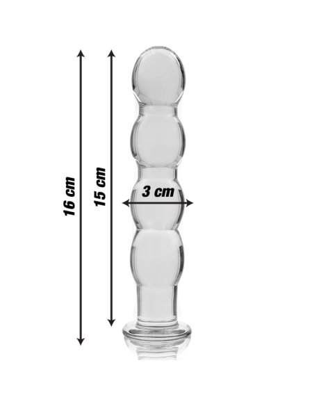 NEBULA SERIES BY IBIZA - MODELO 10 DILDO CRISTAL TRANSPARENTE 16.5 CM -O- 3.5 CM
