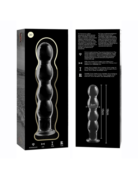 NEBULA SERIES BY IBIZA - MODELO 10 DILDO CRISTAL TRANSPARENTE 16.5 CM -O- 3.5 CM