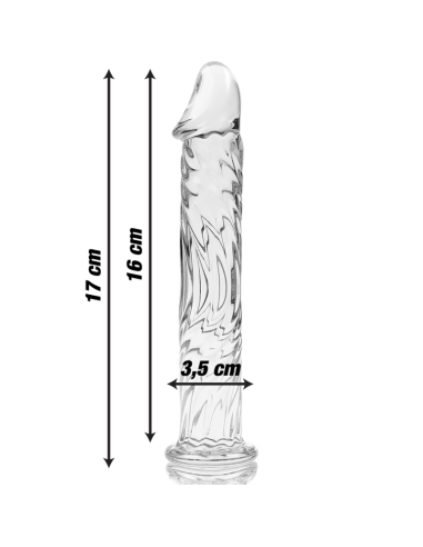 NEBULA SERIES BY IBIZA - MODELO 12 DILDO CRISTAL TRANSPARENTE 17 CM -O- 3.5 CM