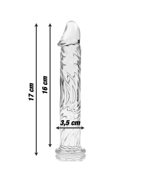 NEBULA SERIES BY IBIZA - MODELO 12 DILDO CRISTAL TRANSPARENTE 17 CM -O- 3.5 CM