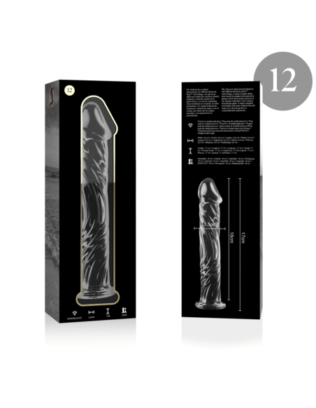 NEBULA SERIES BY IBIZA - MODELO 12 DILDO CRISTAL TRANSPARENTE 17 CM -O- 3.5 CM