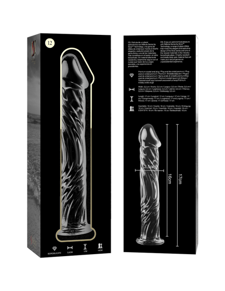 NEBULA SERIES BY IBIZA - MODELO 12 DILDO CRISTAL TRANSPARENTE 17 CM -O- 3.5 CM