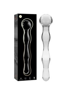 NEBULA SERIES BY IBIZA - MODELO 13 DILDO CRISTAL TRANSPARENTE 18 CM -O- 3.5 CM