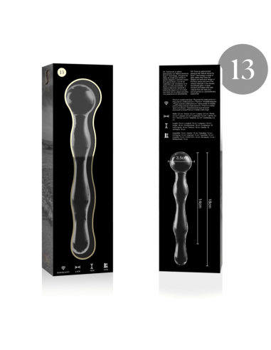 NEBULA SERIES BY IBIZA - MODELO 13 DILDO CRISTAL TRANSPARENTE 18 CM -O- 3.5 CM