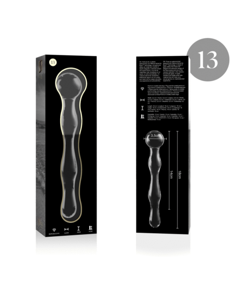 NEBULA SERIES BY IBIZA - MODELO 13 DILDO CRISTAL TRANSPARENTE 18 CM -O- 3.5 CM