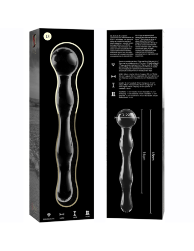 NEBULA SERIES BY IBIZA - MODELO 13 DILDO CRISTAL TRANSPARENTE 18 CM -O- 3.5 CM
