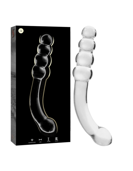 NEBULA SERIES BY IBIZA - MODELO 14 DILDO CRISTAL TRANSPARENTE 18.5 CM -O- 3 CM