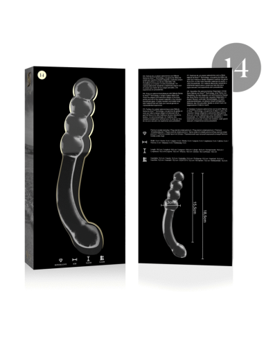 NEBULA SERIES BY IBIZA - MODELO 14 DILDO CRISTAL TRANSPARENTE 18.5 CM -O- 3 CM