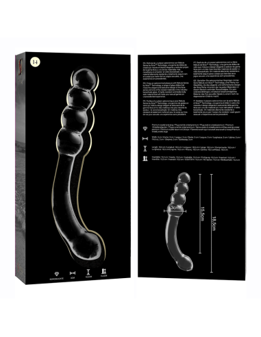 NEBULA SERIES BY IBIZA - MODELO 14 DILDO CRISTAL TRANSPARENTE 18.5 CM -O- 3 CM
